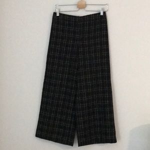 NWT Ann Taylor gold metallic boucle wide leg bottom sz 0